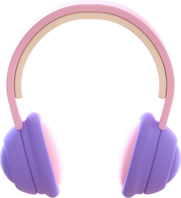 3D School Elements Object Headphones